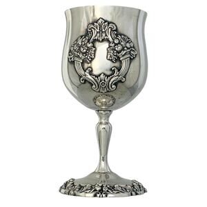 Reed & Barton King Francis Water Goblet 6-1/2" Silverplate 1659 Chalice Cup GUC